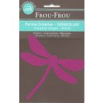 Libellule Thermocollante Uni Frou-Frou 14x8cm Rose Camélia