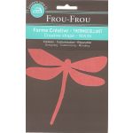 Libellule Thermocollante Uni Frou-Frou 14x8cm Corail