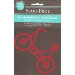 Bicyclette Thermocollante Uni Frou-Frou 14x8cm Rouge