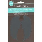 AIles Thermocollantes Uni Frou-Frou 14x8cm Gris foncé