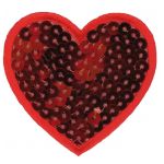 THERMOCOLLANT RECREATYS Collection Girly Coeur Sequins rouges