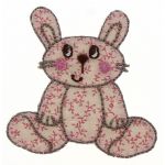 THERMOCOLLANT Lapin Rose 5.5x5.5cm Collection Doudous