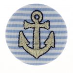 THERMOCOLLANT Ecusson Ancre Marine 4x4cm Collection Pirates