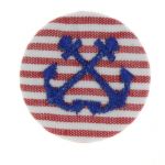 THERMOCOLLANT Ecusson Double Ancres Marine 4x4cm Collection Pirates