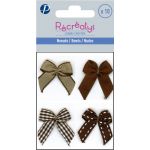 SACHET DE 10 NOEUDS ASSORTIS RECREATYS 3x3cm Marron