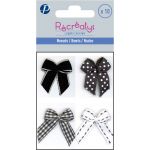 SACHET DE 10 NOEUDS ASSORTIS RECREATYS 3x3cm Noir