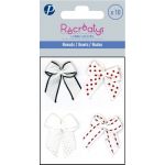 SACHET DE 10 NOEUDS ASSORTIS RECREATYS 3x3cm Blanc