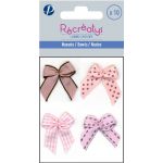 SACHET DE 10 NOEUDS ASSORTIS RECREATYS 3x3cm Rose