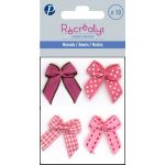 SACHET DE 10 NOEUDS ASSORTIS RECREATYS 3x3cm Rose Fushia