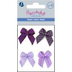 SACHET DE 10 NOEUDS ASSORTIS RECREATYS 3x3cm Violet
