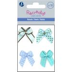 SACHET DE 10 NOEUDS ASSORTIS RECREATYS 3x3cm Vert d'eau