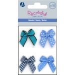 SACHET DE 10 NOEUDS ASSORTIS RECREATYS 3x3cm Bleu