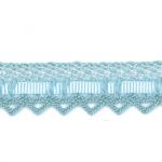 Dentelle entrelacée Gros Grain- Coton Frou-Frou 10mm Entrelacée Bleu lagon 4024-15-24 petite image