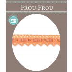 Dentelle entrelacée Gros Grain- Coton Frou-Frou 10mm Entrelacée Orange 4024-15-55 image
