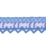 Dentelle entrelacée Gros Grain- Coton Frou-Frou 10mm Entrelacée Violette 4024-15-60 petite image