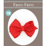 Noeud Barrette Frou-Frou Uni Rouge vif 4026-0-5 image