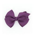 Nœud Barrette Uni Violet foncé 4026-0-7 petite image