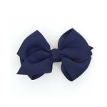 Noeud Barrette Frou-Frou Uni Bleu foncé 4026-0-8 petite image