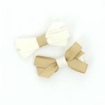 Nœuds 2 Barrettes Bicolore Assorties Frou-Frou Unis Blanc cassé 4027-0-1 petite image