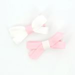 Nœuds 2 Barrettes Bicolore Assorties Frou-Frou Unis Rose 4027-0-3 petite image