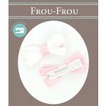 Nœuds 2 Barrettes Bicolore Assorties Frou-Frou Unis Rose 4027-0-3 image