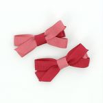 Nœuds 2 Barrettes Bicolore Assorties Frou-Frou Unis Bordeaux 4027-0-6 petite image