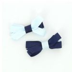 Nœuds 2 Barrettes Bicolore Assorties Frou-Frou Unis Bleu foncé 4027-0-8 petite image