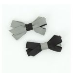 Nœuds 2 Barrettes Bicolore Assorties Frou-Frou Unis Noir 4027-0-9 petite image