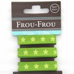 RUBAN SATIN ETOILE 10MM - Vert  - 3 Métres
