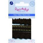 Récréatys - Assortiment 3 rubans 10mmx1m Marron