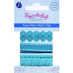 Récréatys - Assortiment 3 rubans 10mmx1m Bleu ciel