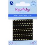 Récréatys - Ruban Surpiqué Uni 10mmx1m Marron