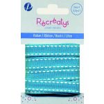 Récréatys - Ruban Surpiqué Uni 10mmx1m Bleu ciel