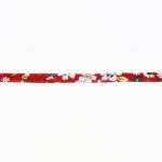 Frou-Frou Cordon Spaghetti Tissu Fleuri 7mm Rouge vif - PRIX AU METRE