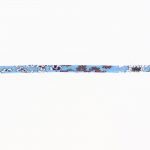 Frou-Frou Cordon Spaghetti Tissu Fleuri 7mm Bleu