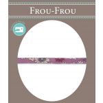 Frou-Frou Cordon Spaghetti Tissu Fleuri 7mm Rose prune 4051-9-1 image
