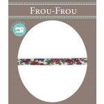 Frou-Frou Cordon Spaghetti Tissu Fleuri 7mm Bordeaux glamour 4051-9-13 image