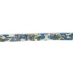 Frou-Frou Cordon Spaghetti Tissu Fleuri 7mm Bleu 4051-9-15 petite image