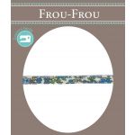 Frou-Frou Cordon Spaghetti Tissu Fleuri 7mm Bleu 4051-9-15 image