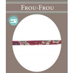 Frou-Frou Cordon Spaghetti Tissu Fleuri 7mm Bordeaux glamour 4051-9-21 image