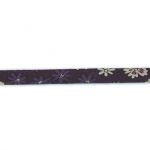 Frou-Frou Cordon Spaghetti Tissu Fleuri 7mm Violet foncé 4051-9-8 petite image