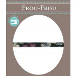 Frou-Frou Cordon Spaghetti Tissu Fleuri 7mm Noir 4051-9-9 image