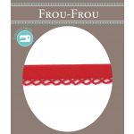 Biais Festonné Coton Uni 12mm Frou-Frou Rouge 4077-12-46 image