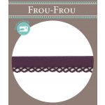 Biais Festonné Coton Uni 12mm Frou-Frou Violet foncé 4077-12-69 image