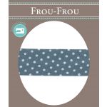 Biais Frou-Frou 20mm tissu Pois Bleu Gris - PRIX AU METRE