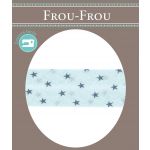 Biais Frou-Frou 20mm tissu Etoiles Bleu layette - PRIX AU METRE