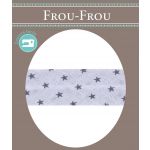 Biais Frou-Frou 20mm tissu Etoiles Lilas - PRIX AU METRE