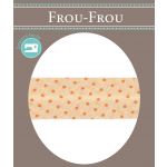 Biais Frou-Frou 20mm tissu Pois Saumon - PRIX AU METRE