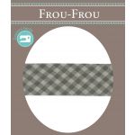 Biais Frou-Frou 20mm tissu Vichy Gris foncé - PRIX AU METRE