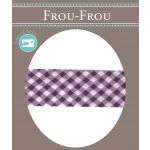 Biais Frou-Frou 20mm tissu Vichy Violet foncé - PRIX AU METRE